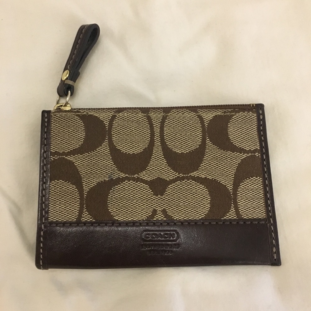 Coach Brown Patterned Wallet